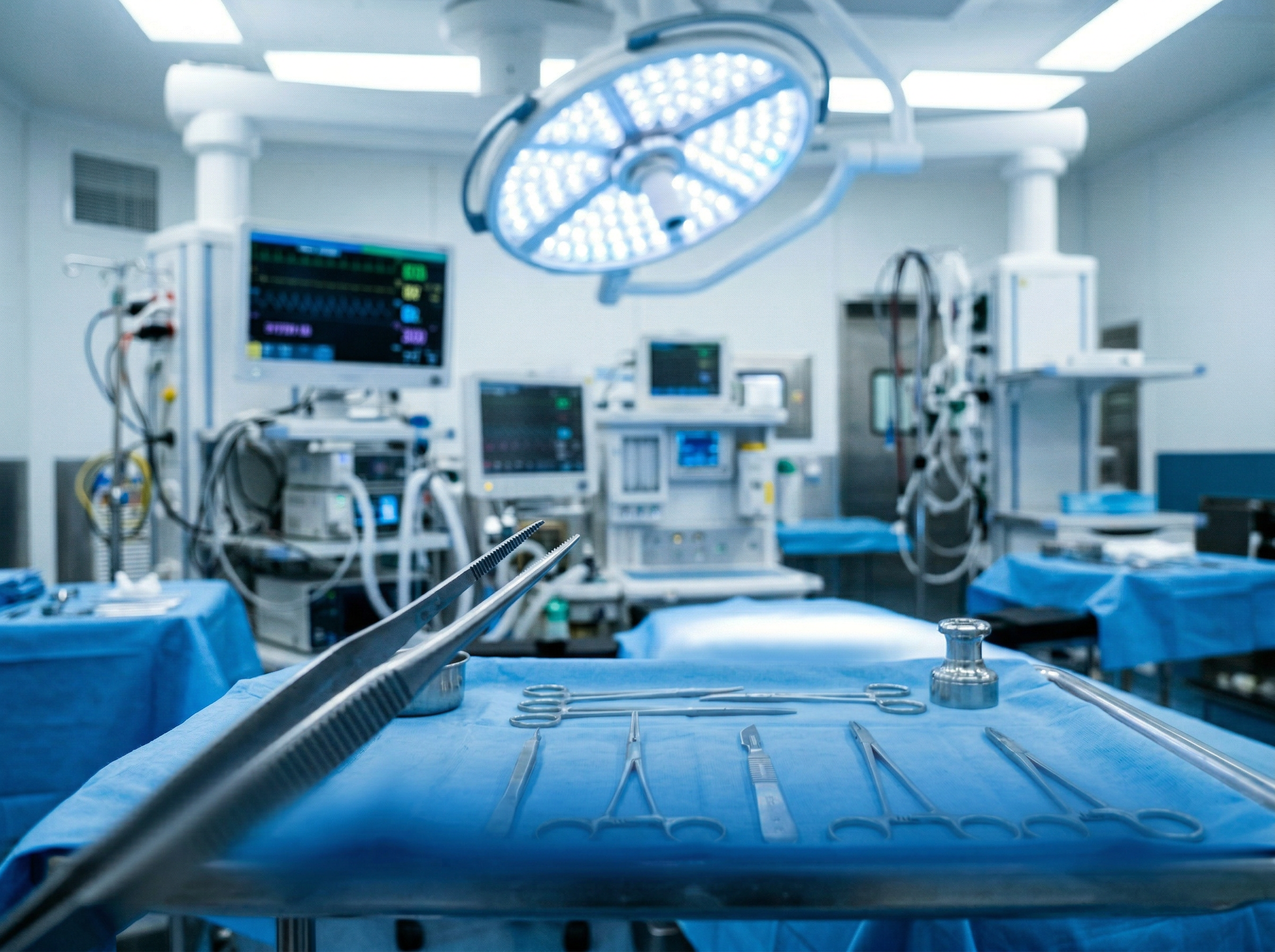 Surgical instruments and equipment in a modern operating room